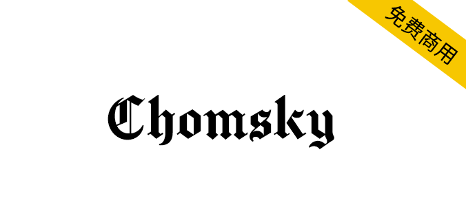 【Chomsky】一种纽约时报刊头风格的报纸刊头英文字体