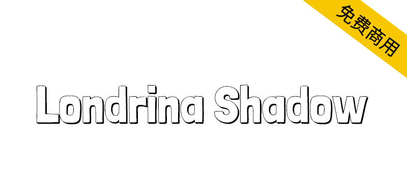 【Londrina Shadow】一种在方形纸上手绘的字母制成的字体