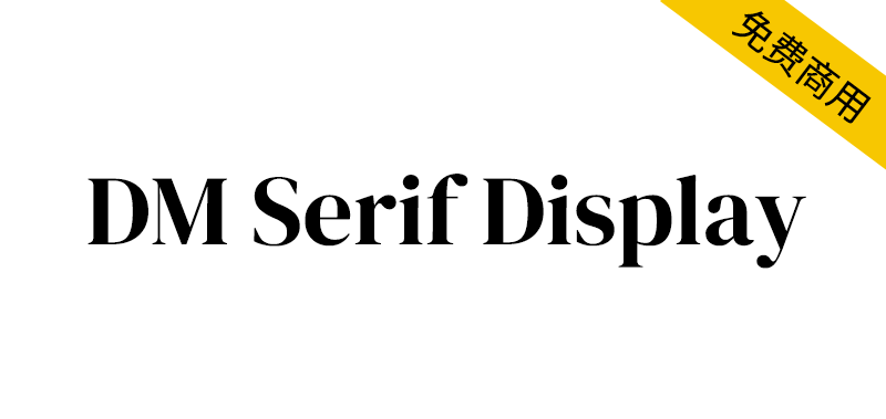 【DM Serif Display】适用于超大尺寸海报的免费英文字体